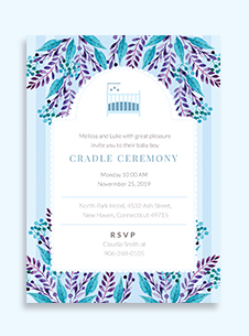 Elegant Naming Ceremony Invitation Template in Adobe Photoshop