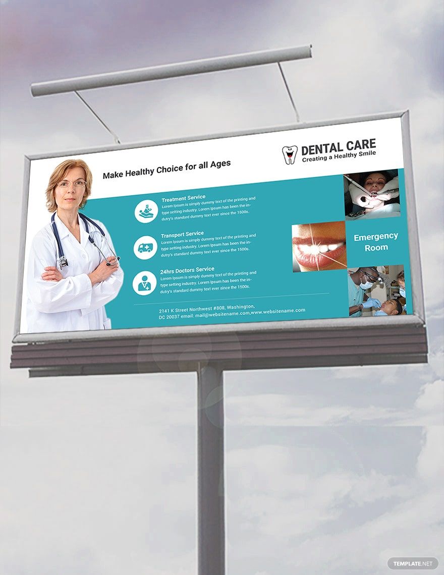 Dental Care Billboard Template