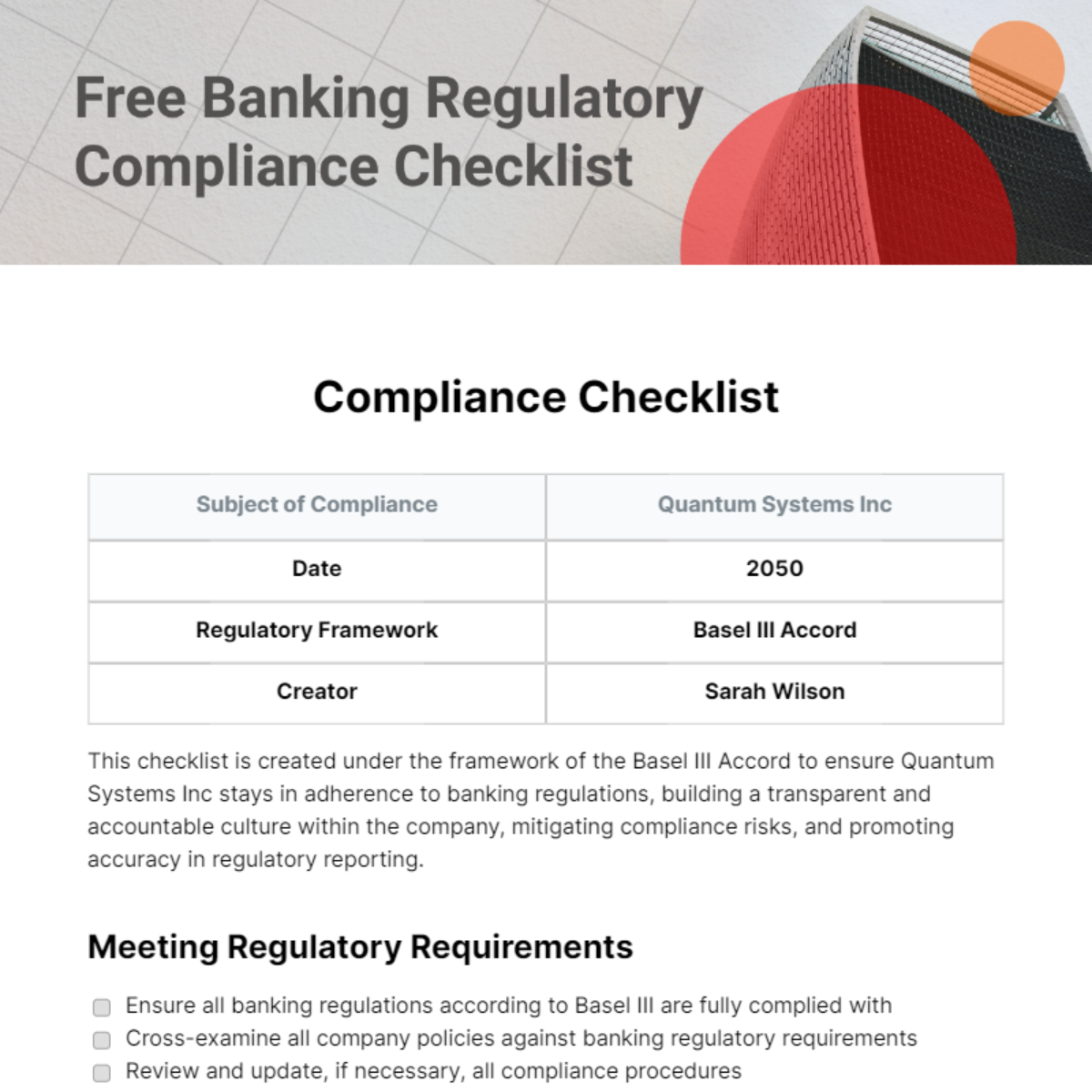 FREE Compliance Checklist Templates & Examples - Edit Online & Download ...