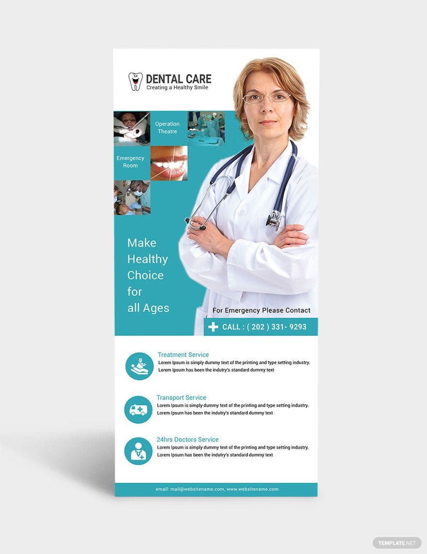 Dental Care Rack Card Template