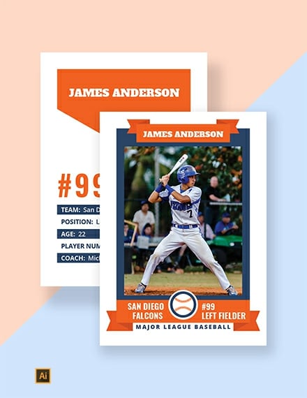 Baseball Trading Cards Template Free from images.template.net
