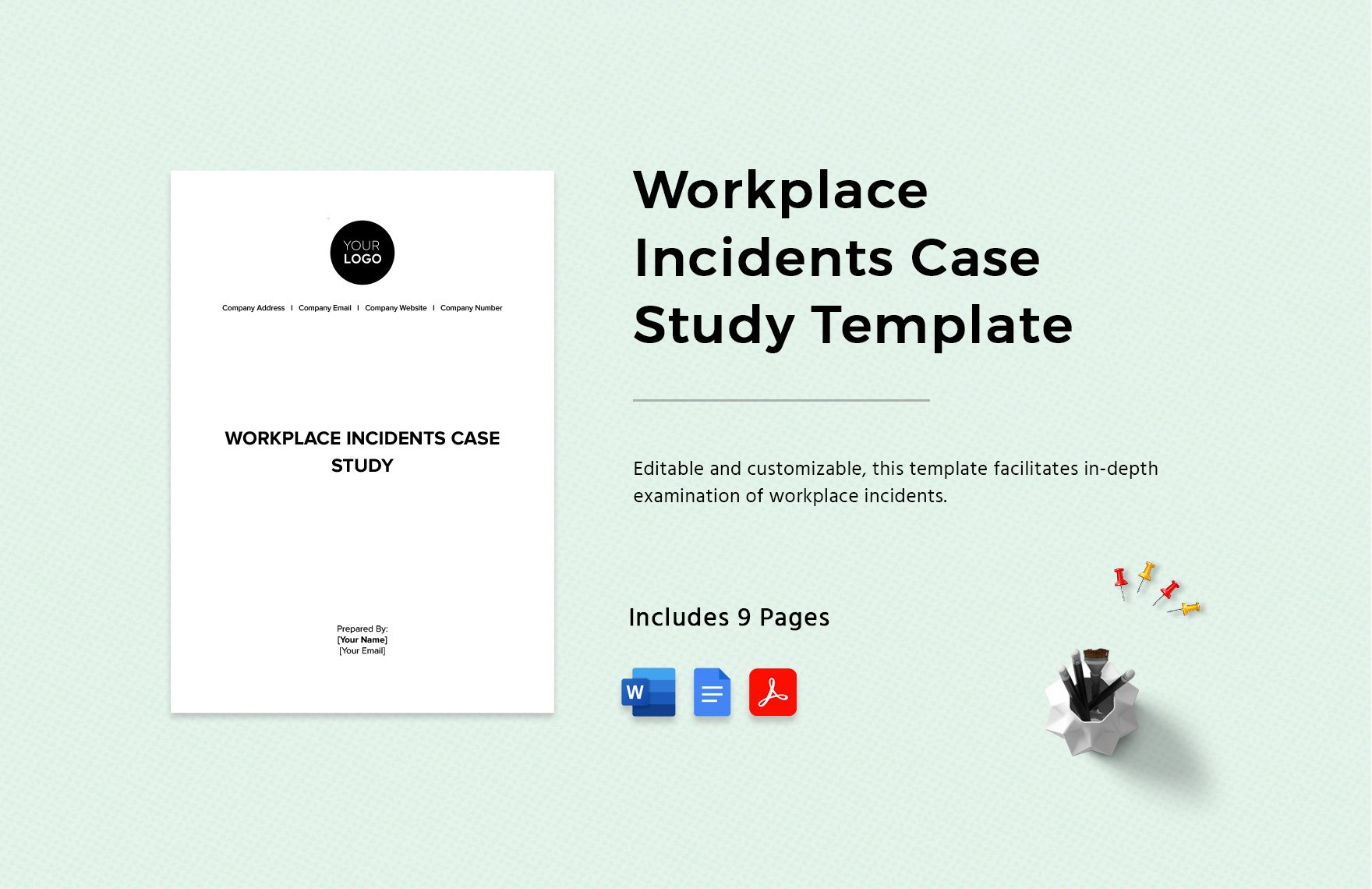 Workplace Incidents Case Study Template