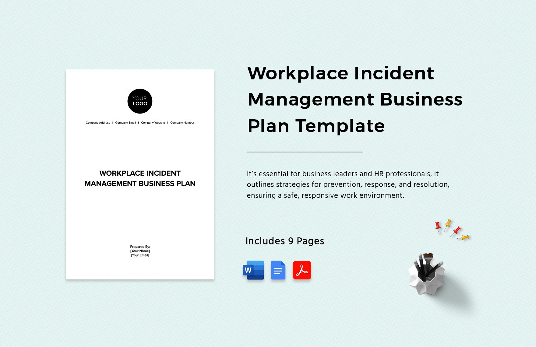 Workplace Incident Management Business Plan Template