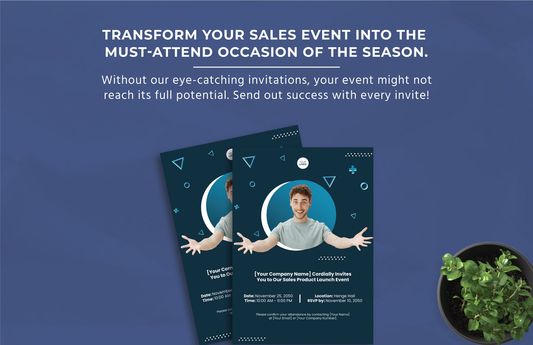 Sales Product Launch Invitation Card Template