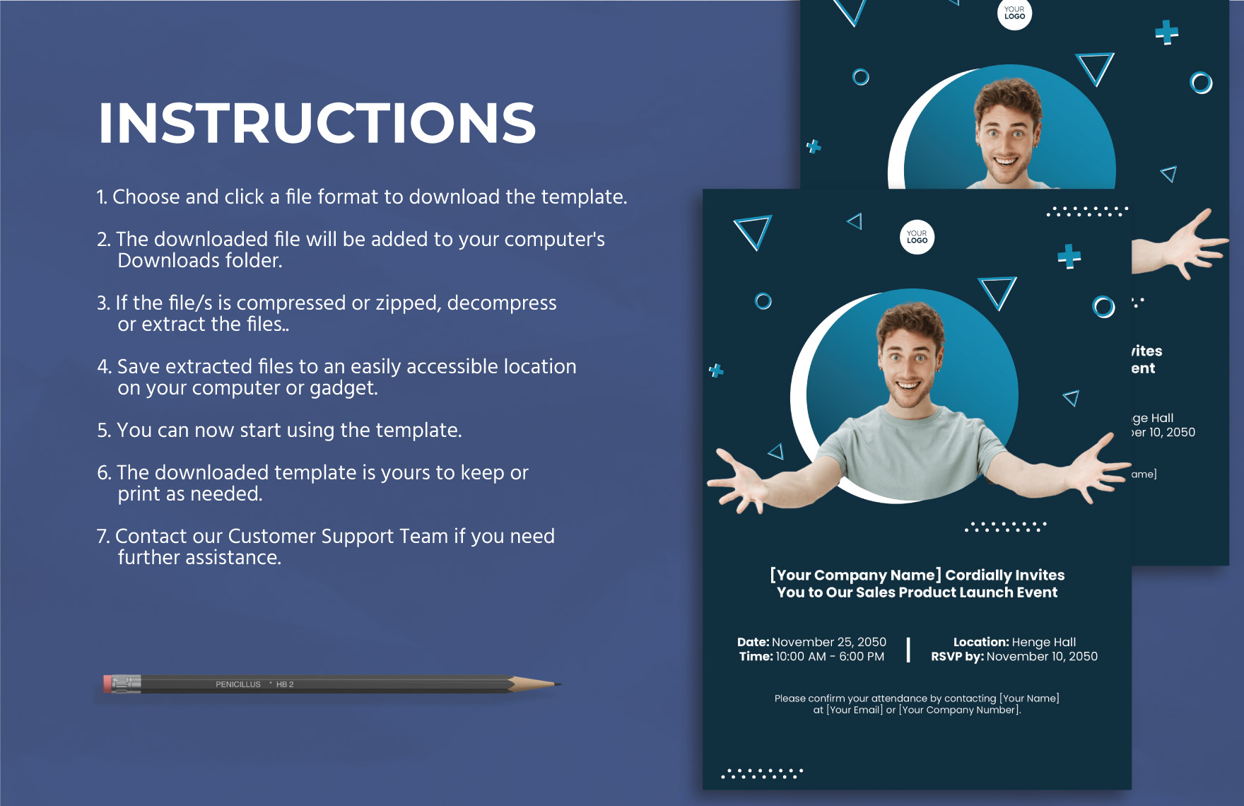 Sales Product Launch Invitation Card Template