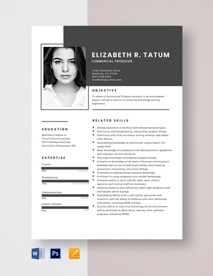 Commercial Electrician Resume - Download in Word, Apple Pages ...