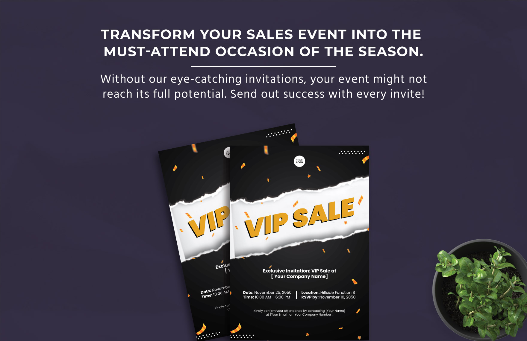 Sales VIP Sale Invitation Card Template