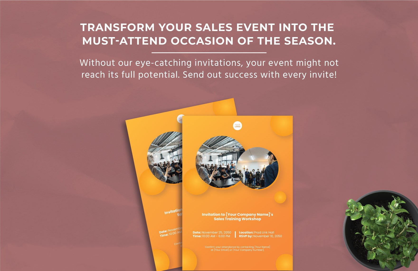 Sales Training Workshop Invitation Card Template