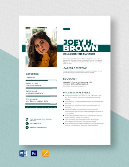 FREE Creative Resume PSD - Template Download | Template.net