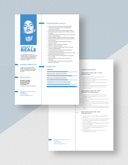 Commodities Trader Resume Download