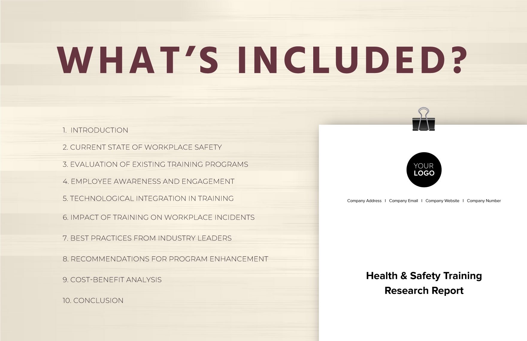 Health Safety Training Research Report Template