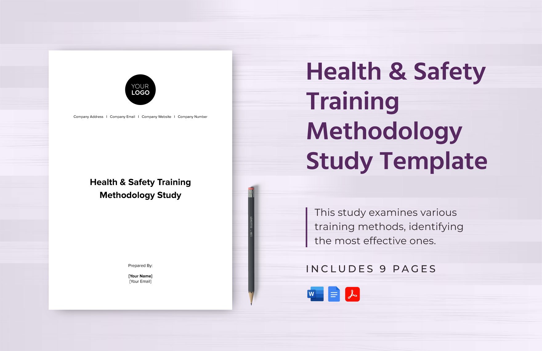Health & Safety Training Methodology Study Template in Word, Google Docs, PDF