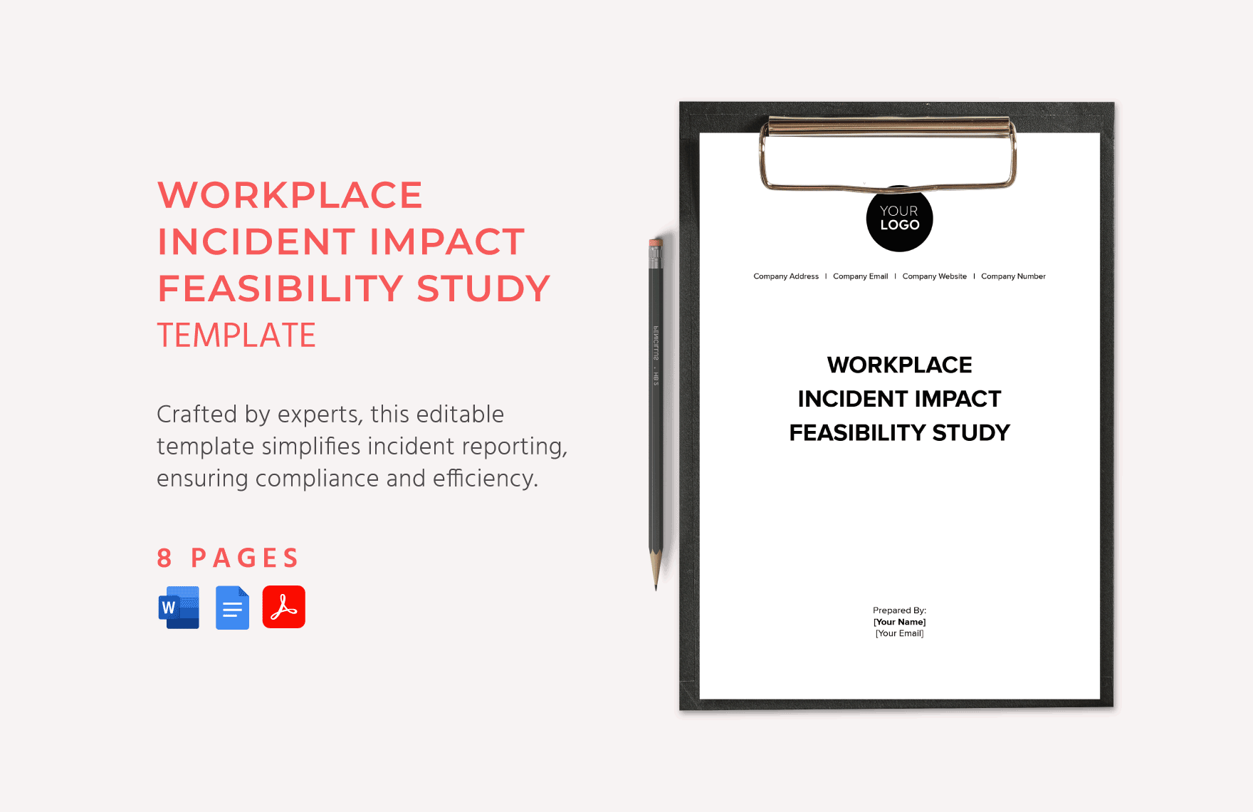Workplace Incident Impact Feasibility Study Template in Word, Google Docs, PDF