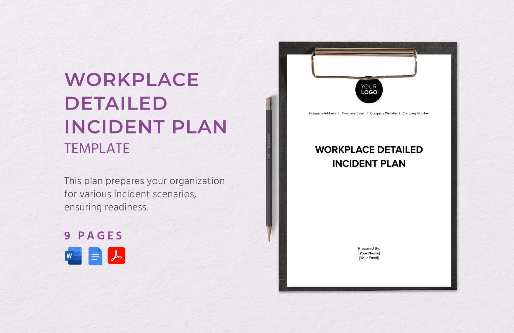 Workplace Detailed Incident Plan Template