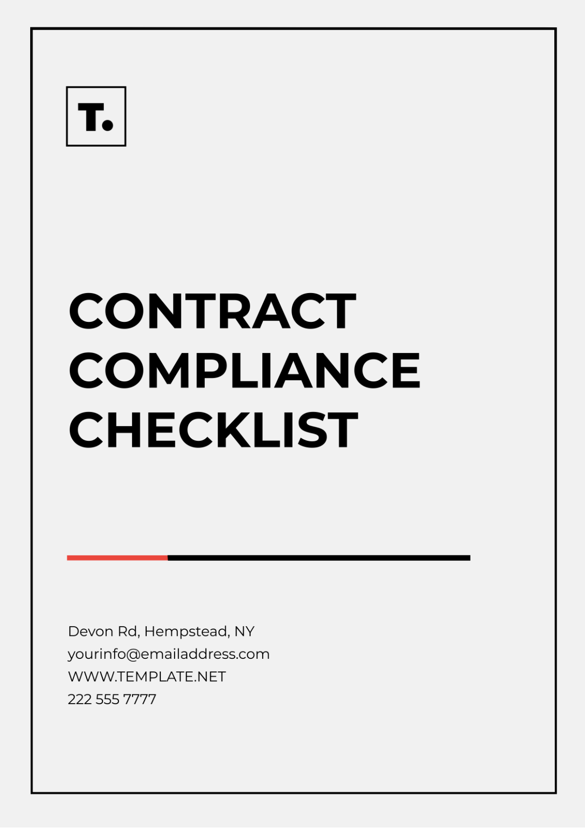 Contract Compliance Checklist Template - Edit Online & Download