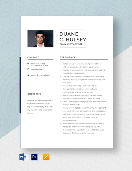 Free Creative Resume Psd - Template Download 