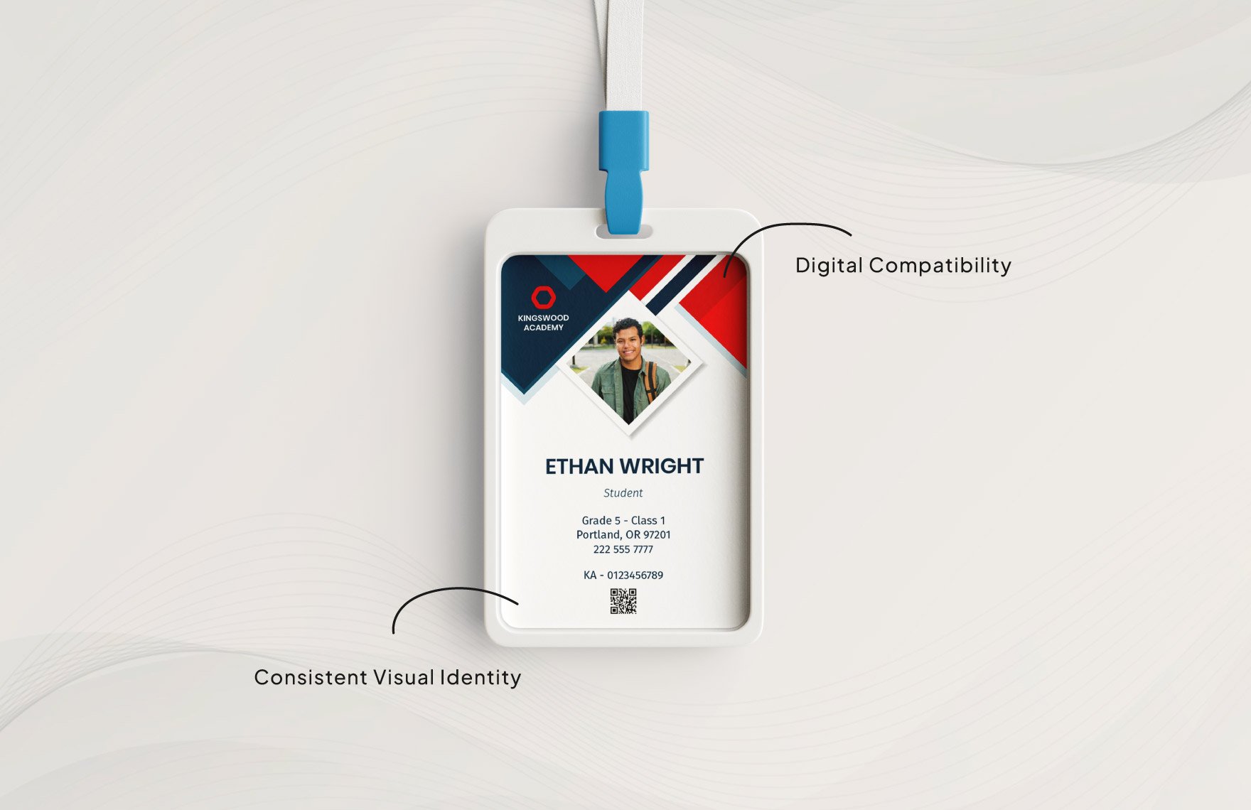 Badge Student ID card template