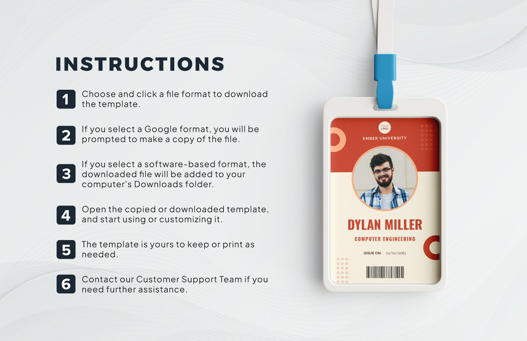 Barcode Student ID Card Template