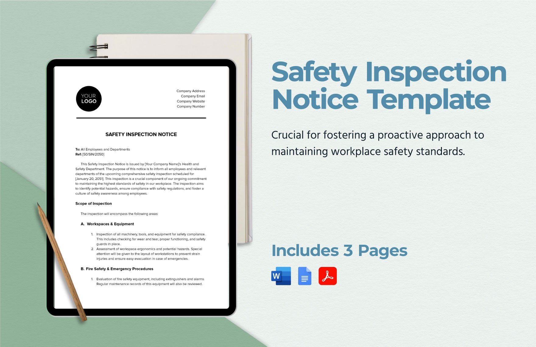 Safety Inspection Notice Template