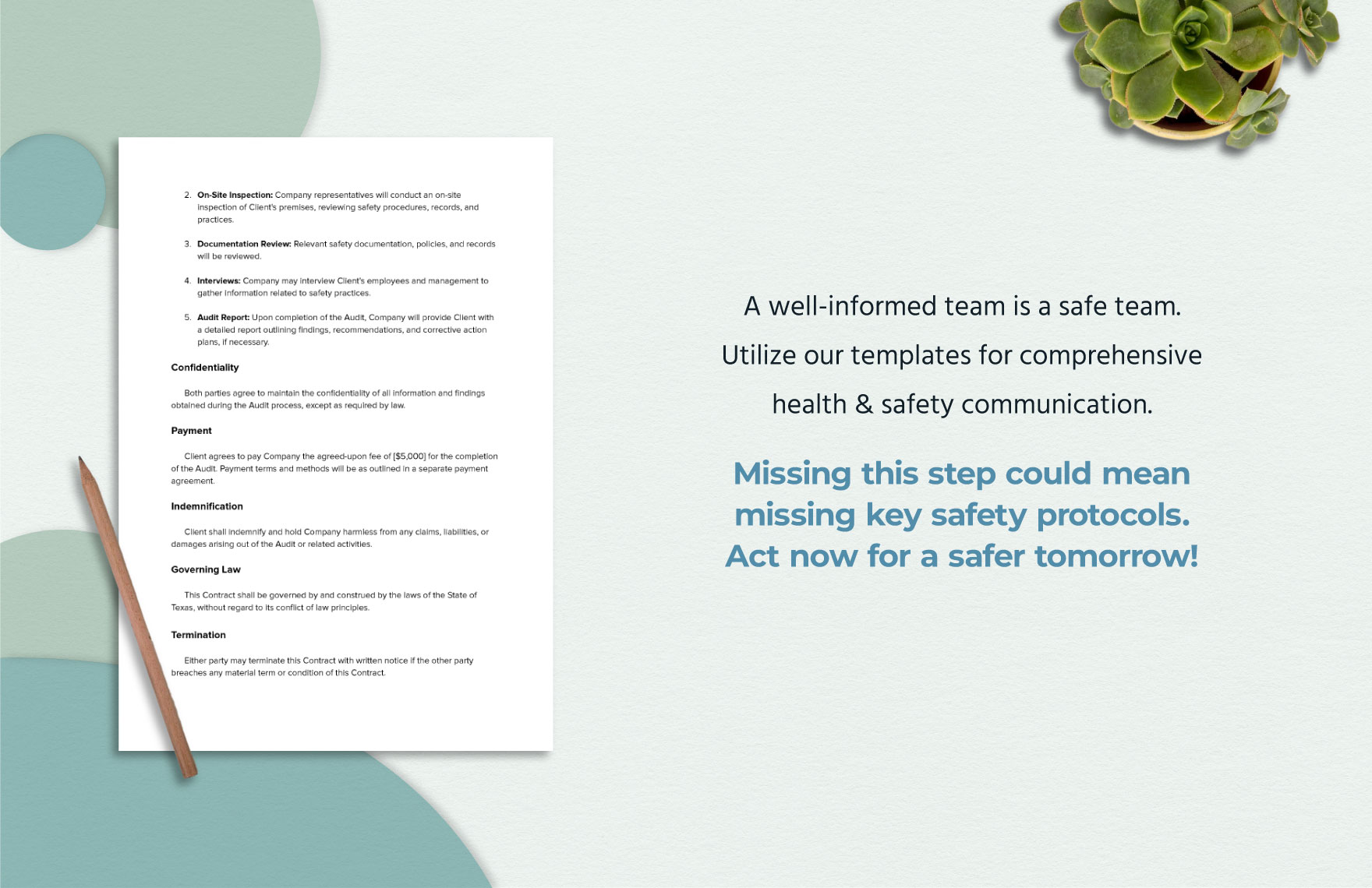 Safety Audit Contract Template