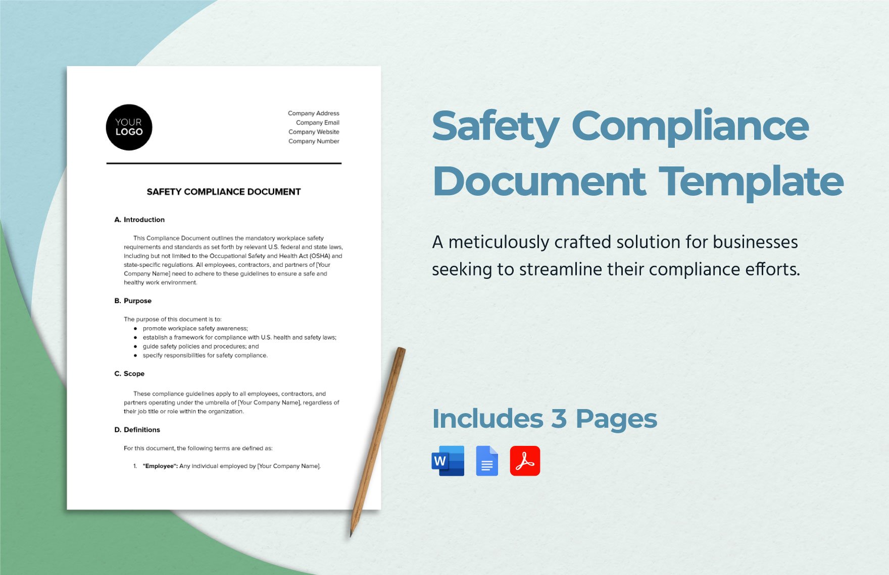 Safety Compliance Document Template in Word, Google Docs, PDF