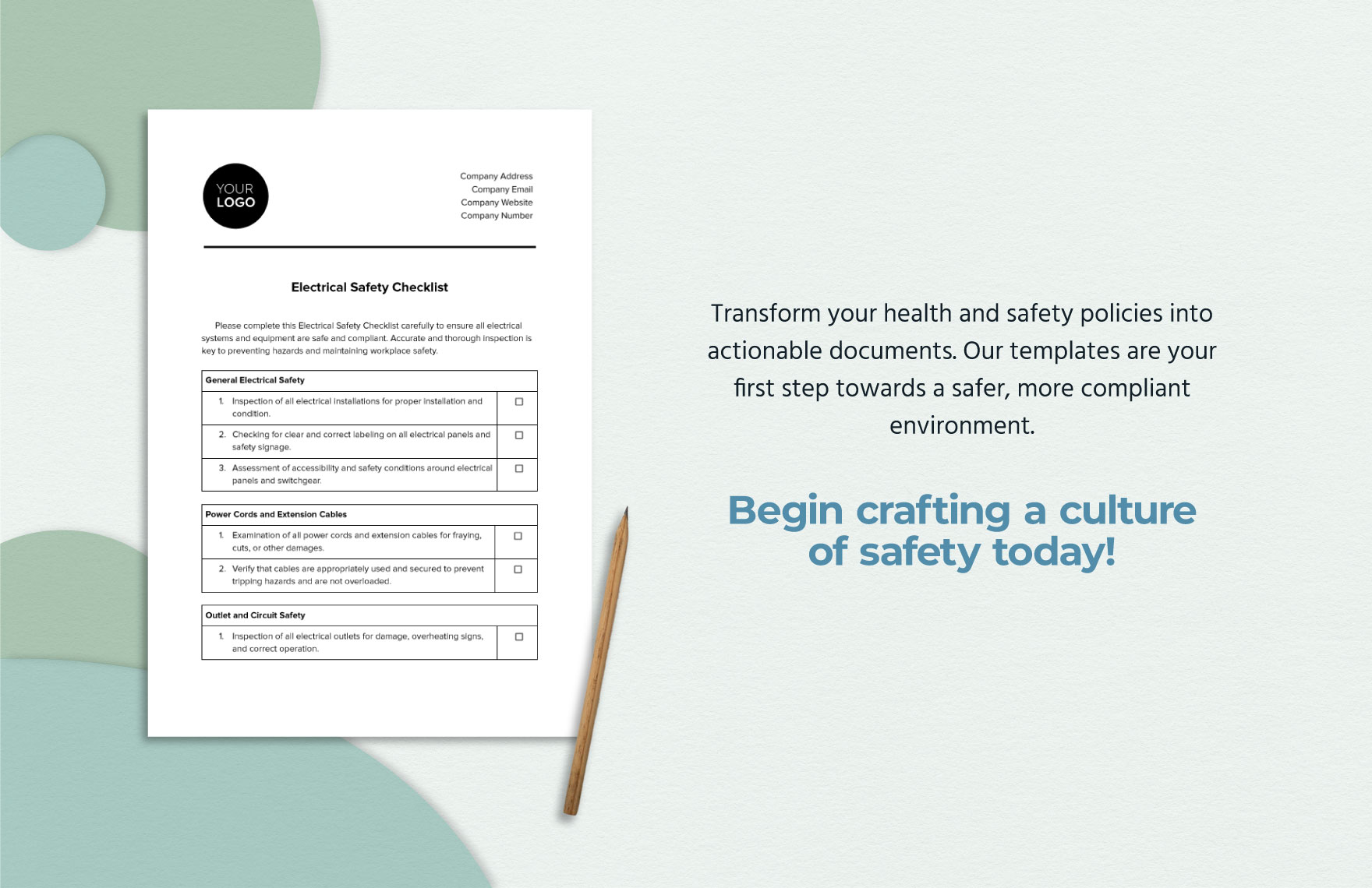 Electrical Safety Checklist Template