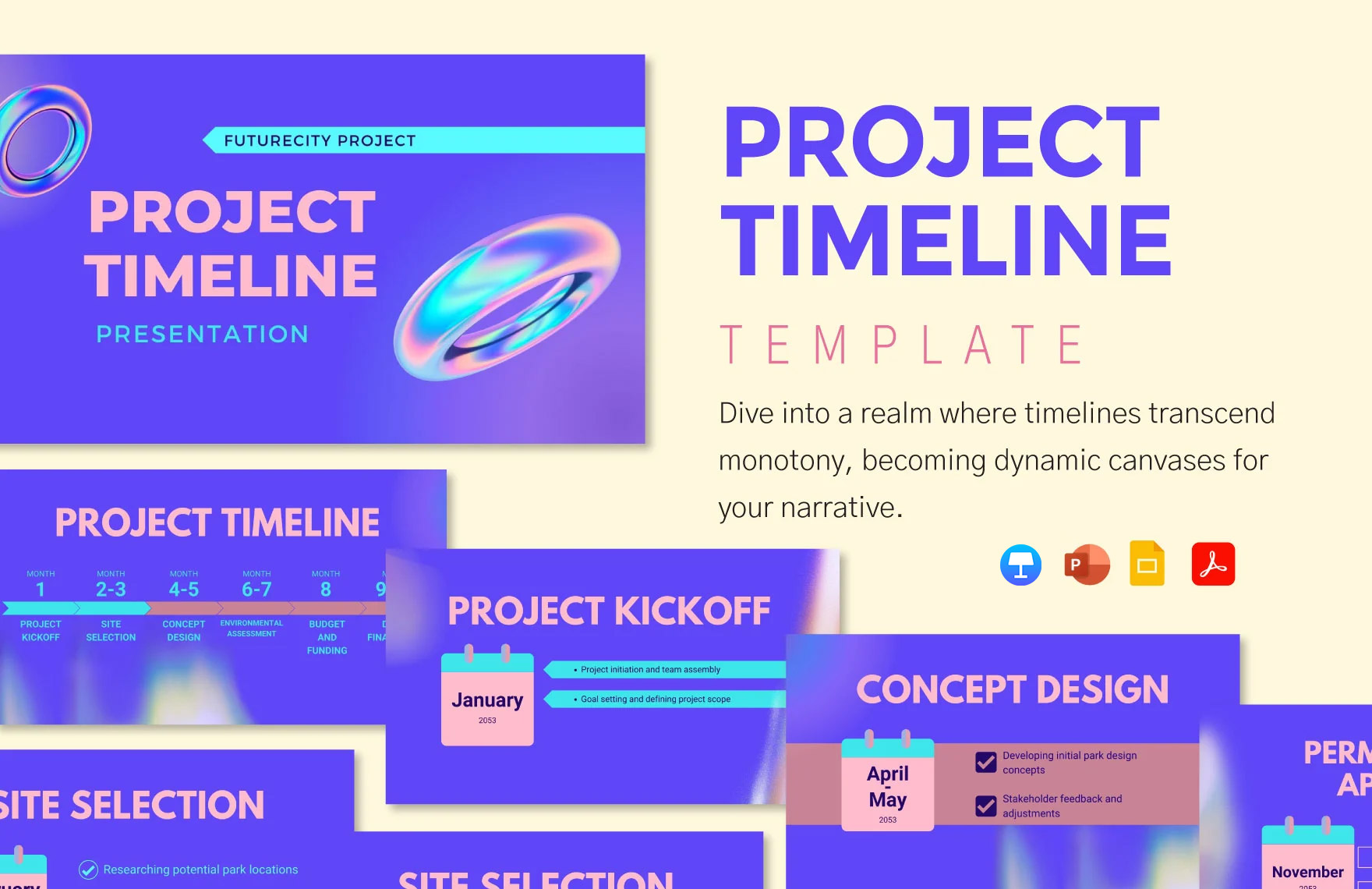 Project Timeline Template in PPT, PDF, Google Slides, Apple Keynote - Download | Template.net