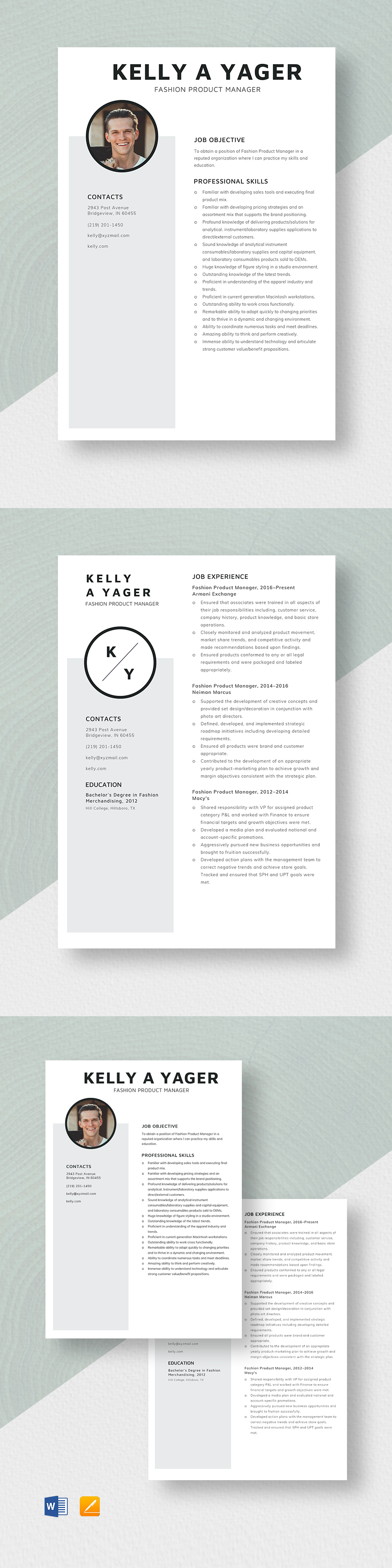 Medical Device Product Manager - Fashion Product Manager Resume Templatye 1 