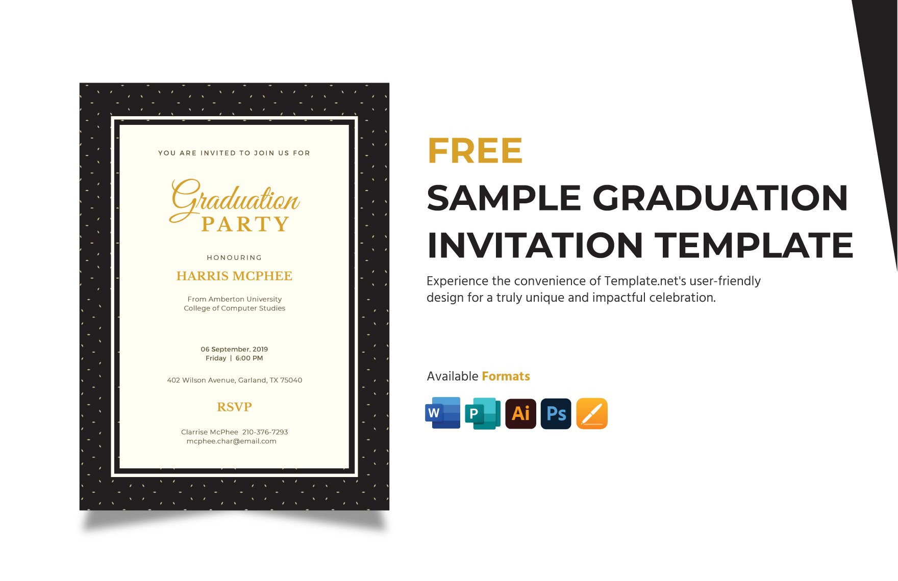 Sample Graduation Invitation Template