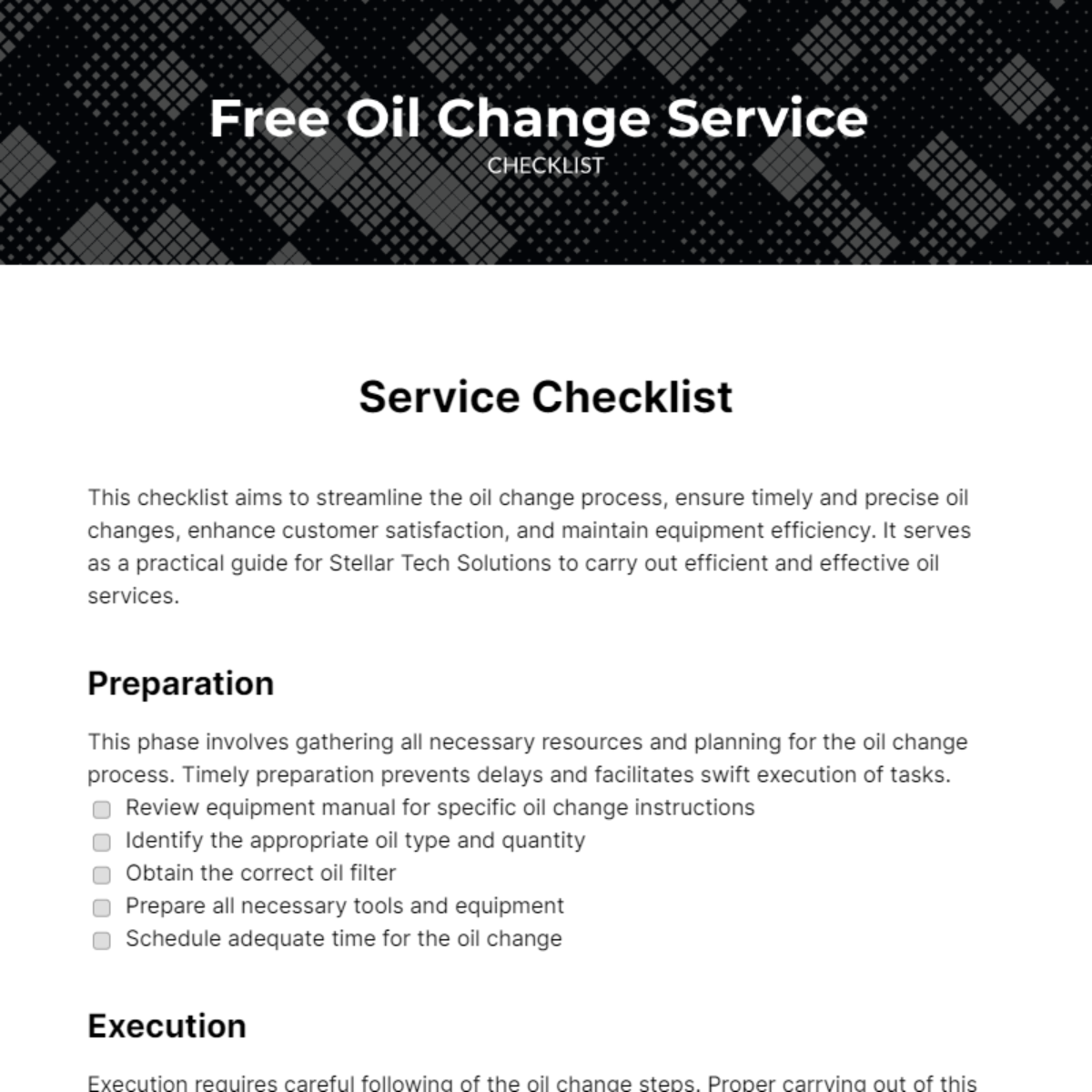 FREE Service Checklist Templates & Examples Edit Online & Download