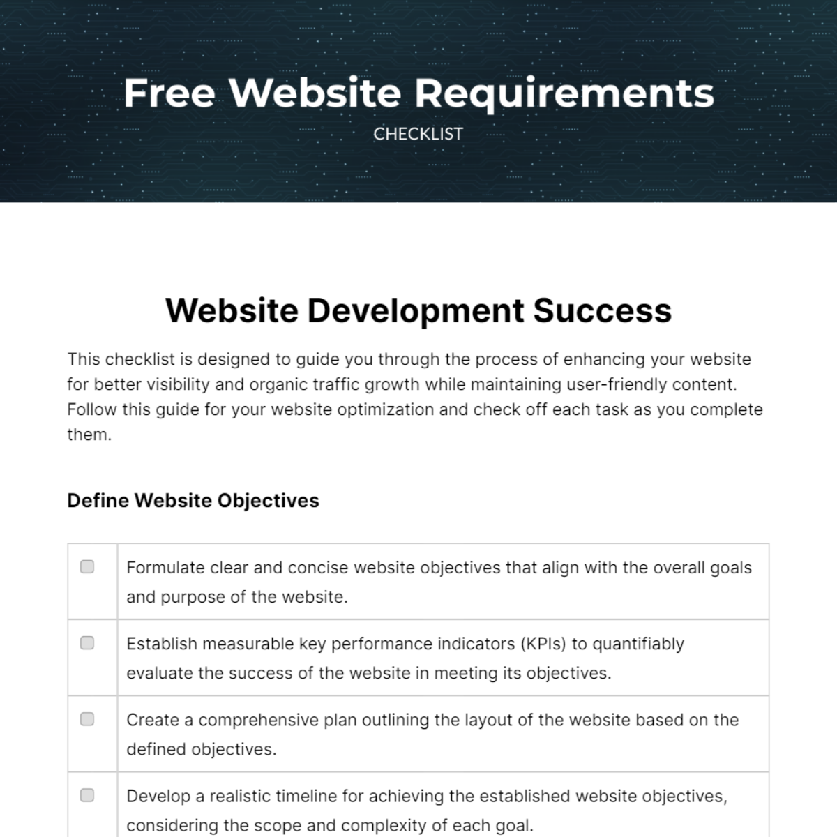 Website Requirements Checklist Template Edit Online Download Website Requirements Checklist Template Edit Online Download