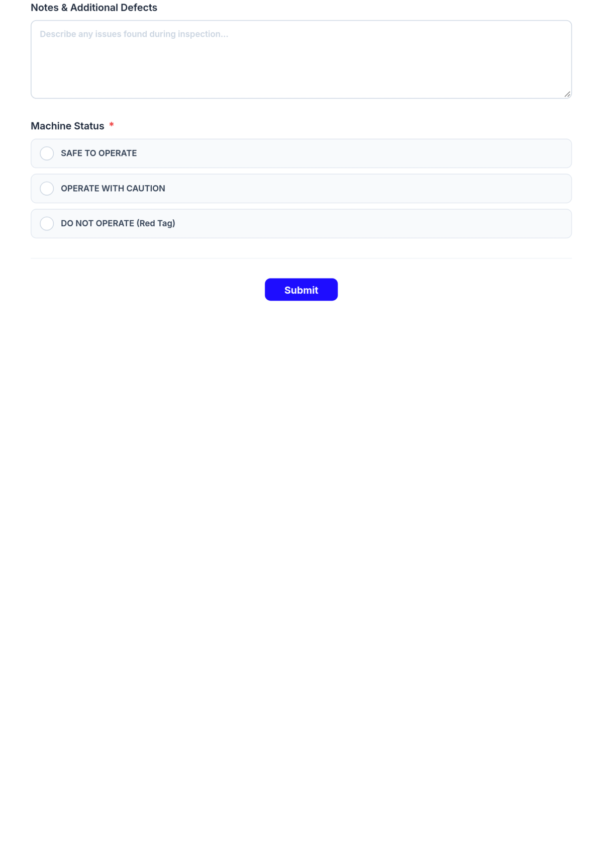 Free Excavator Service Checklist Template & AI Maker