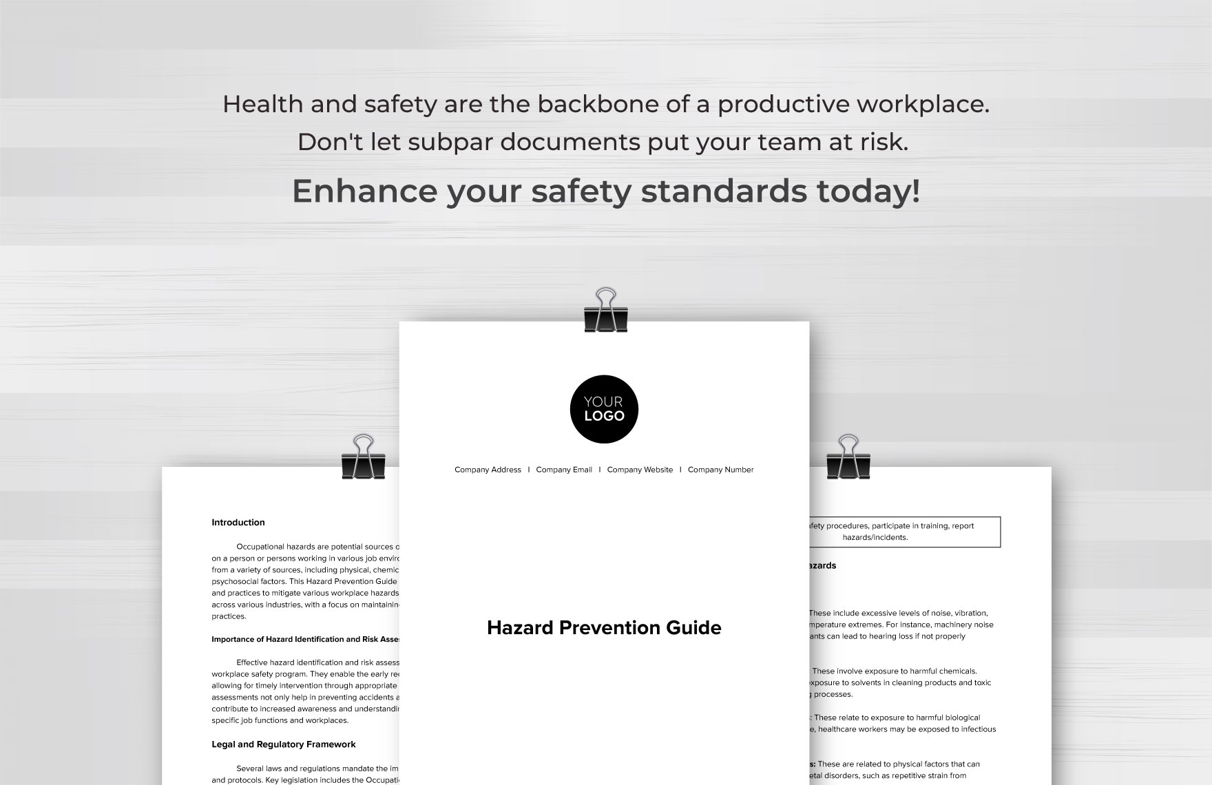 Hazard Prevention Guide Template