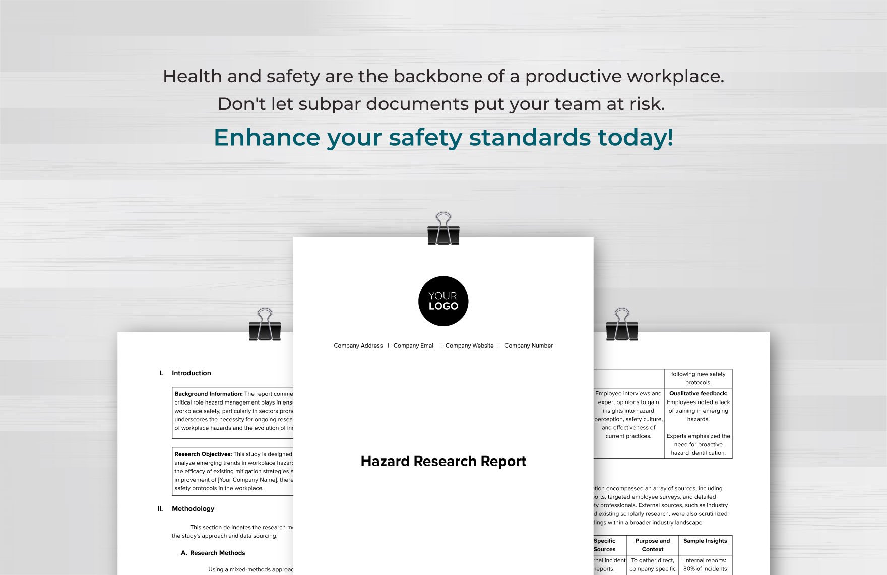 Hazard Research Report Template