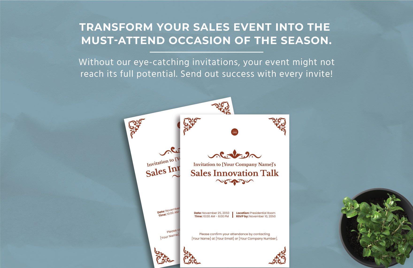 Sales Innovation Talk Invitation Card Template