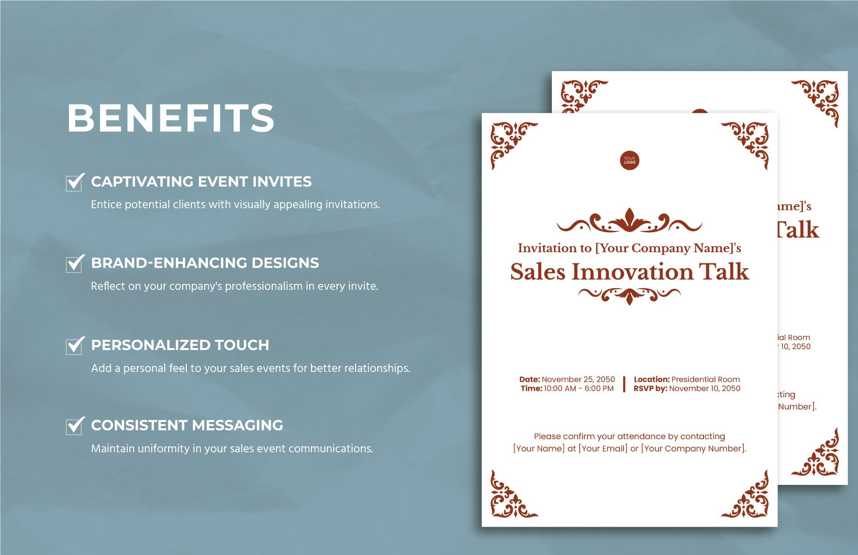 Sales Innovation Talk Invitation Card Template