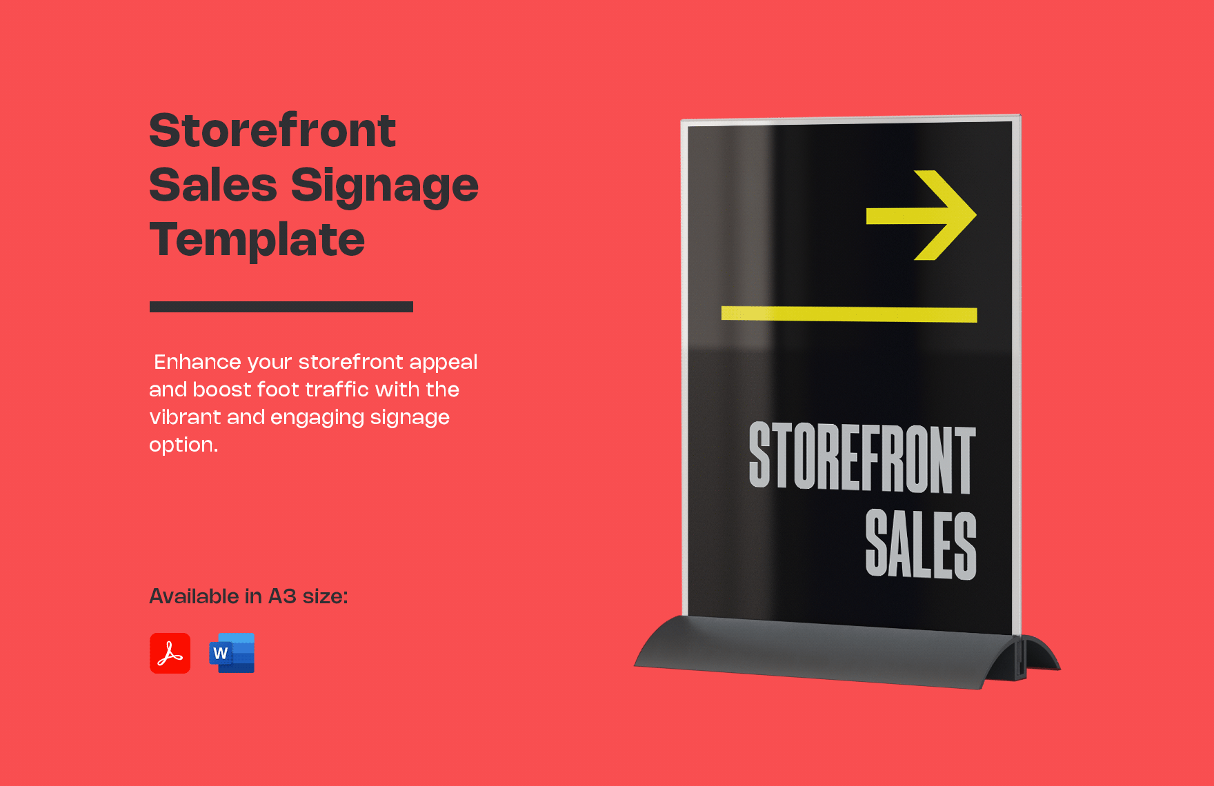 Storefront Sales Signage Template