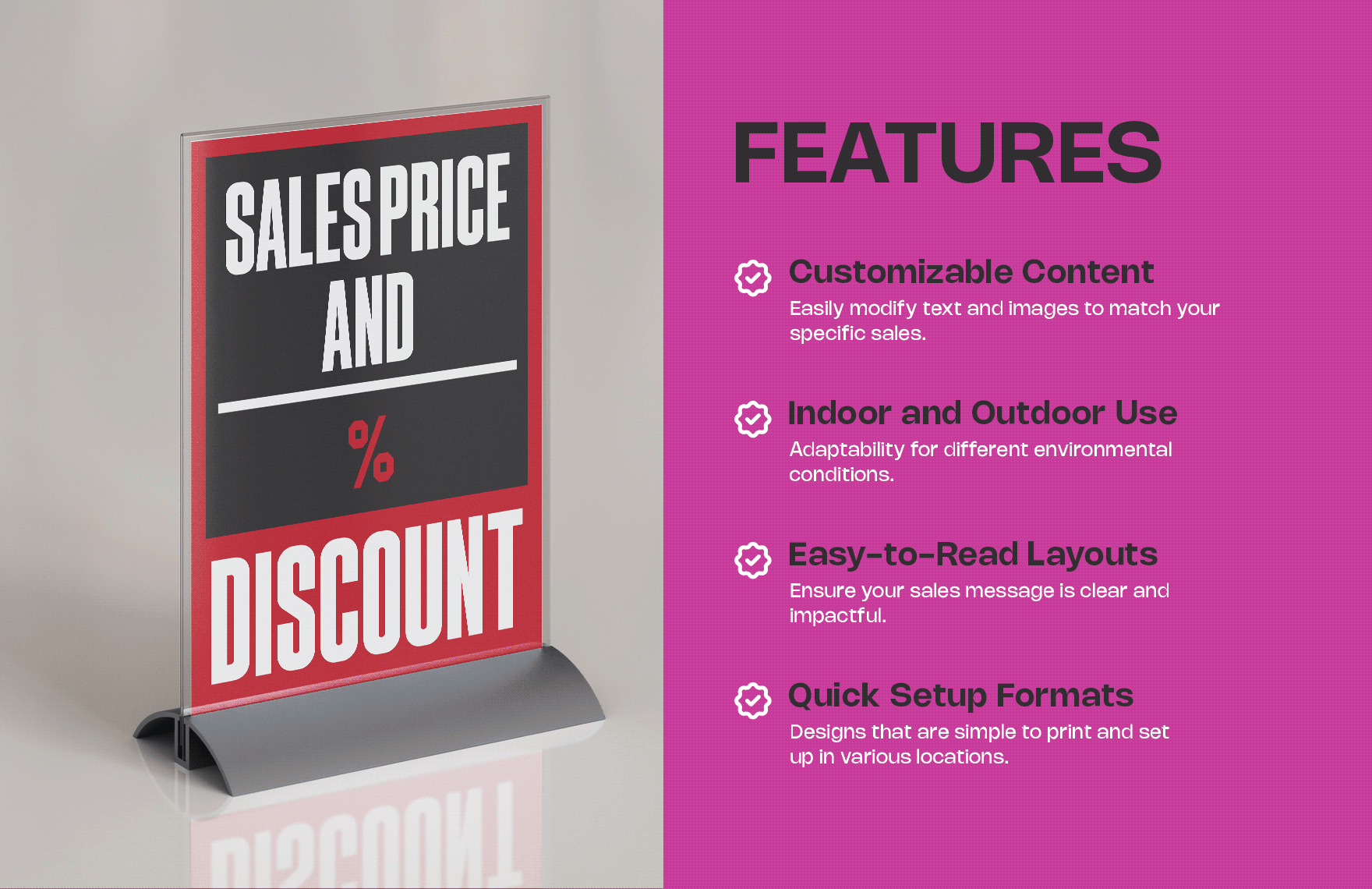 Sales Price and Discount Signage Template