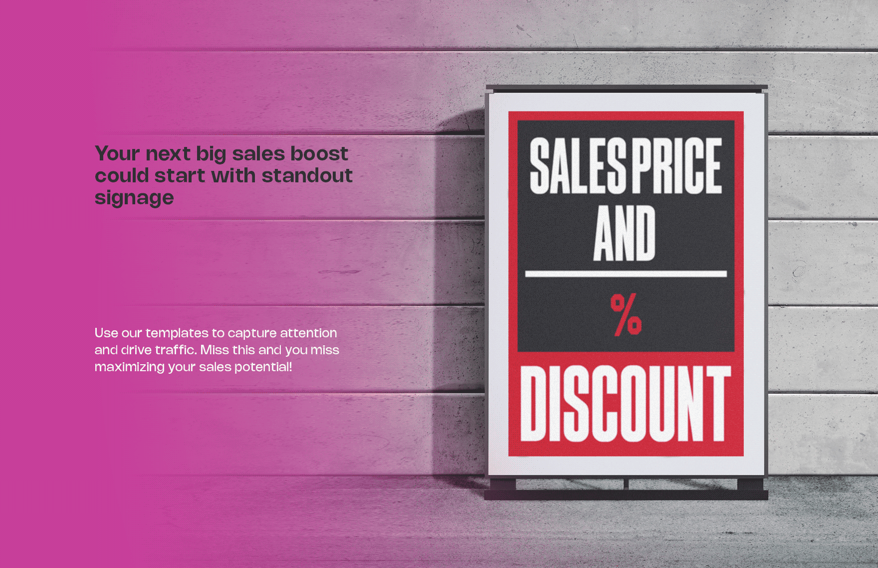 Sales Price and Discount Signage Template