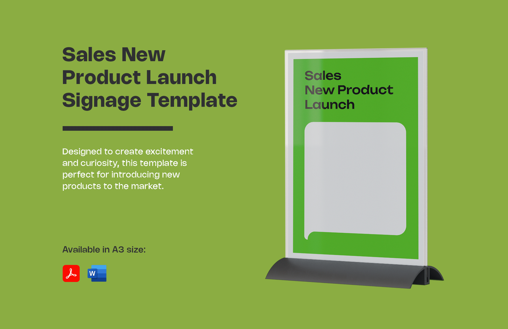 Sales New Product Launch Signage Template