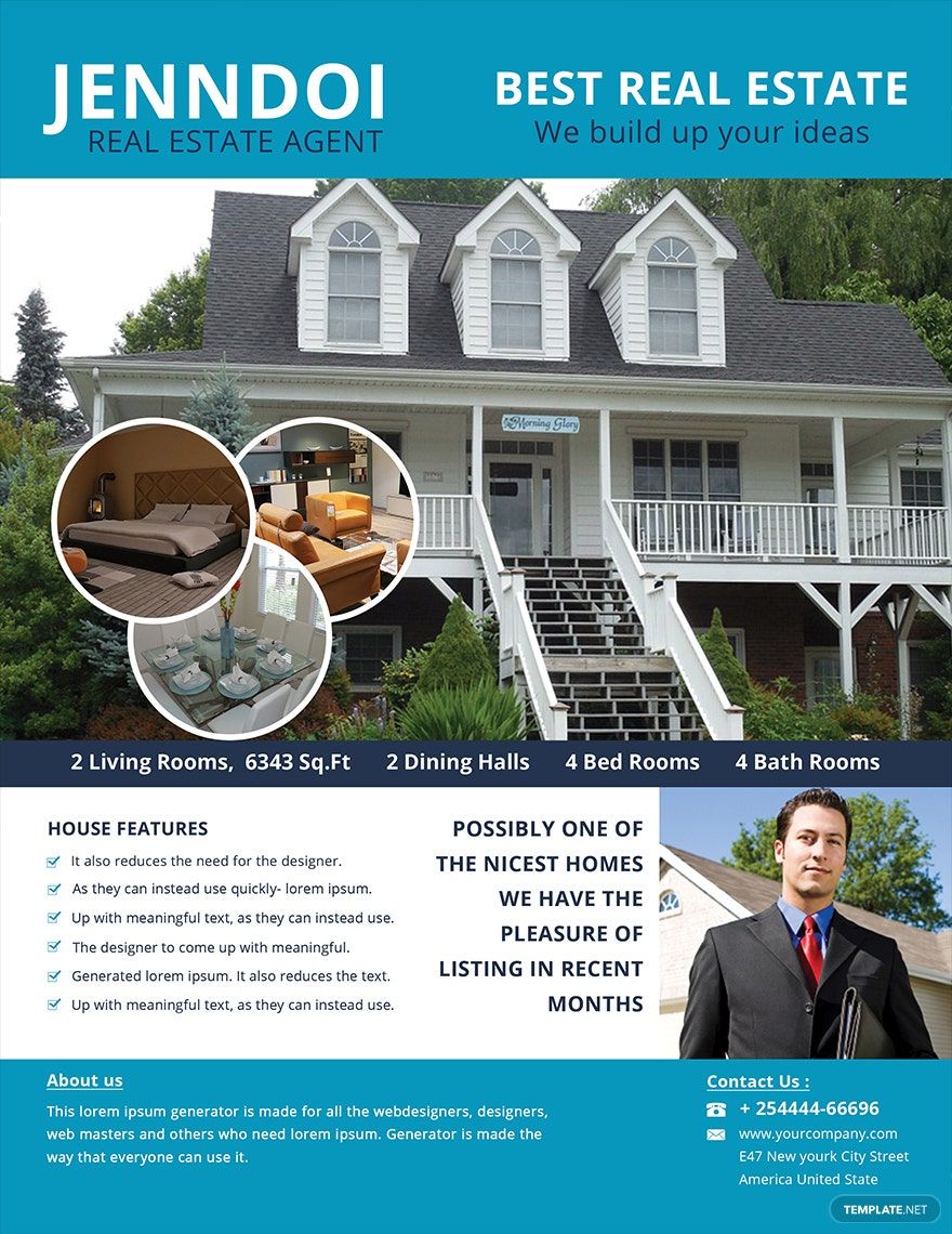 Open House Agent Flyer Template