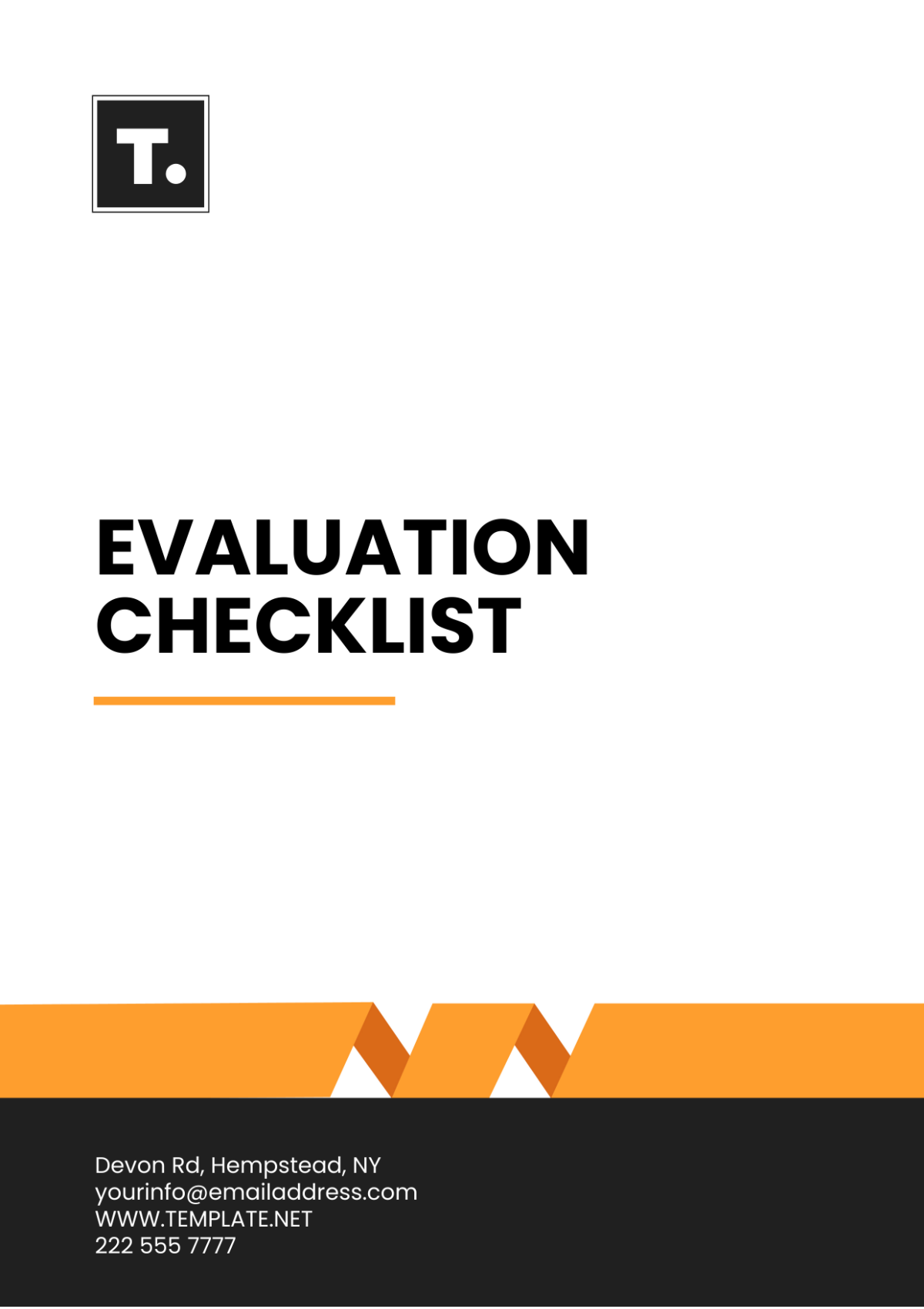 Evaluation Checklist Template