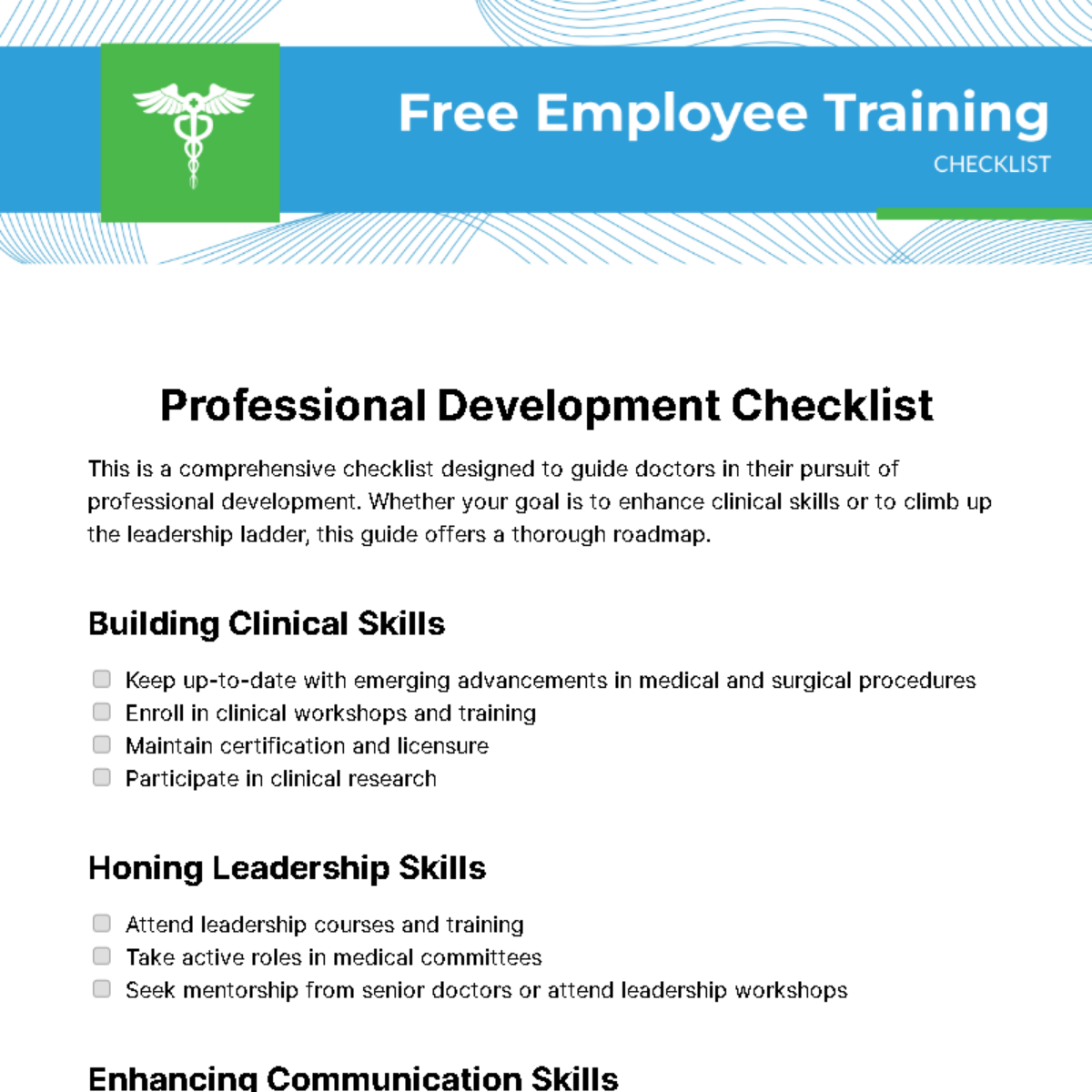 Employee Training Checklist Template - Edit Online & Download