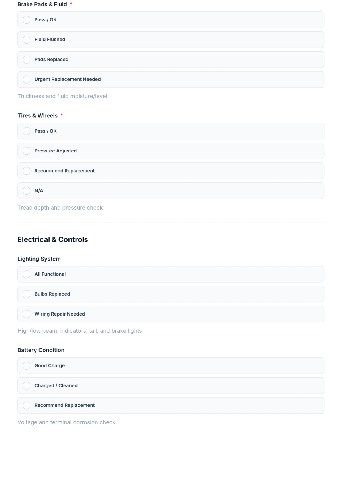 Free Motorcycle Service Checklist Template & AI Maker
