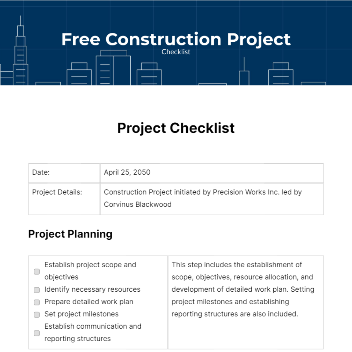 FREE Project Checklist Templates & Examples - Edit Online & Download ...