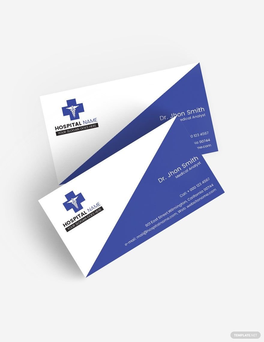 Sample Healthcare Business Card Template