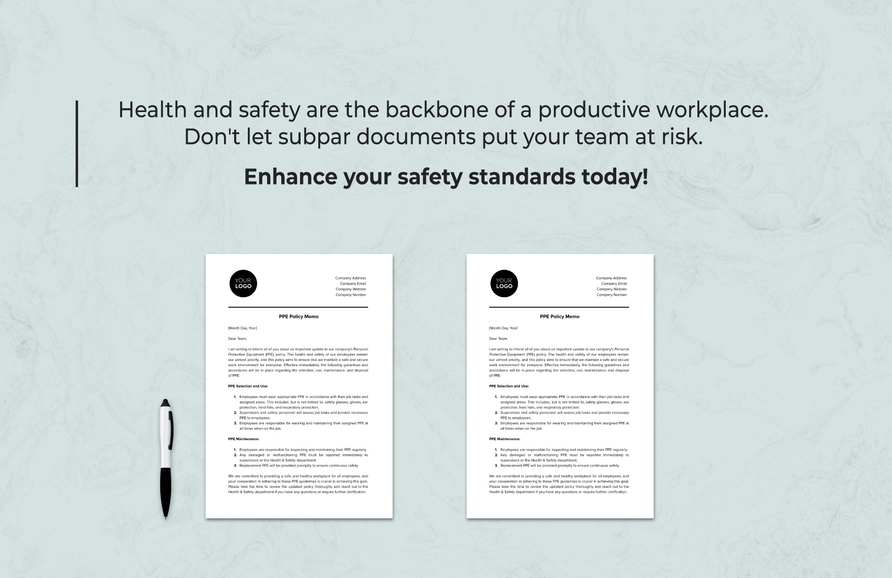 PPE Policy Memo Template