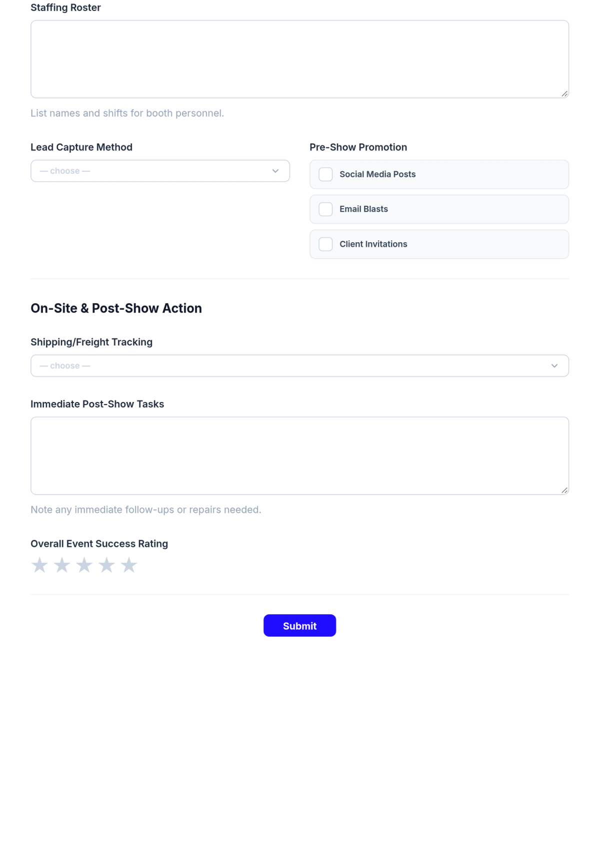 Free Trade Show Event Checklist Template & AI Maker