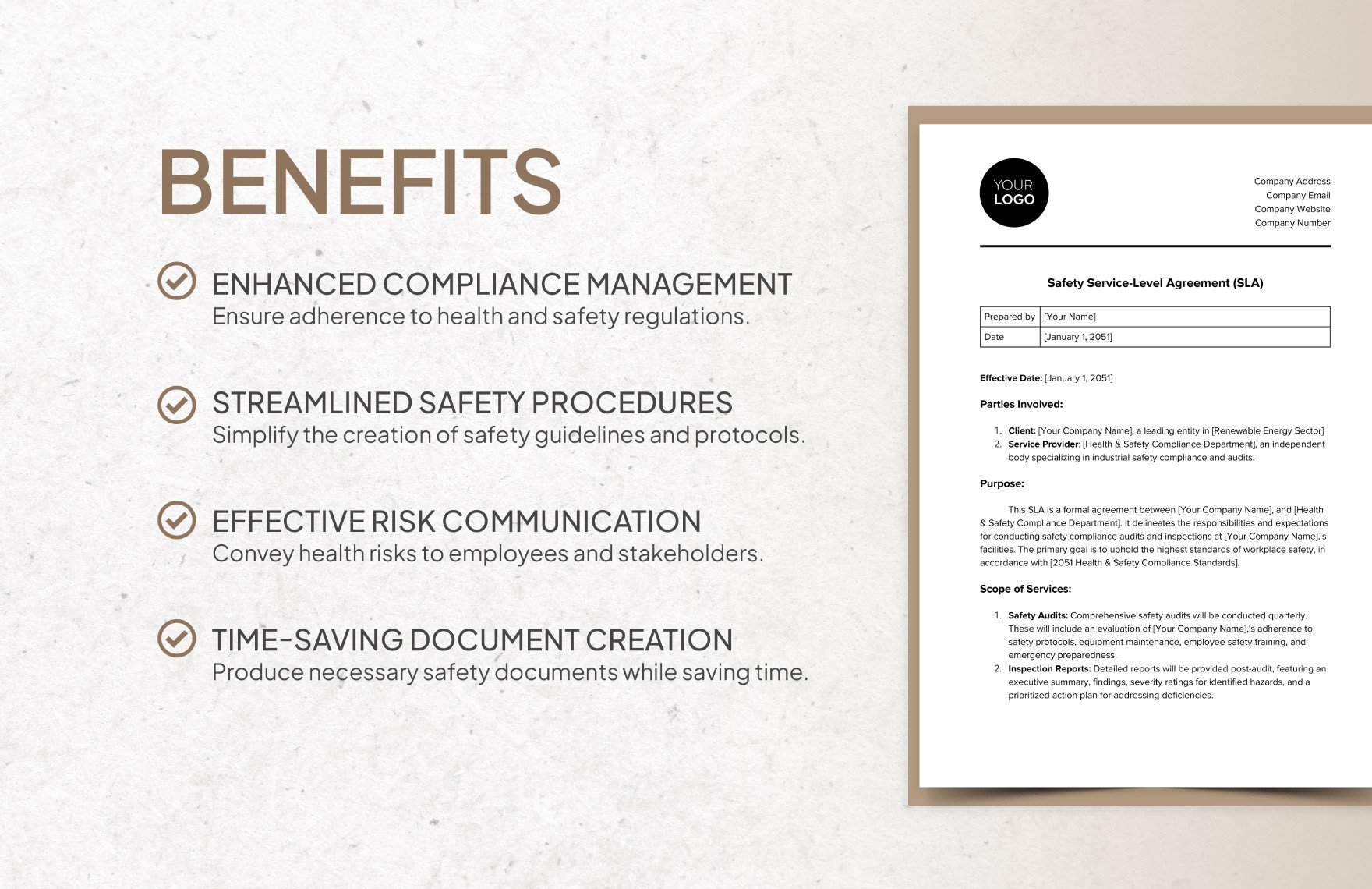 Safety Service-Level Agreement (SLA) Template