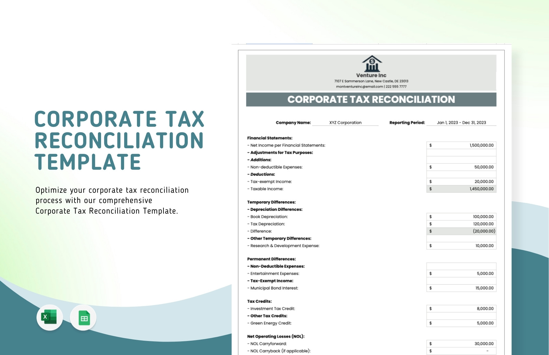 Reconciliation Template In Excel Google Sheets Download Template